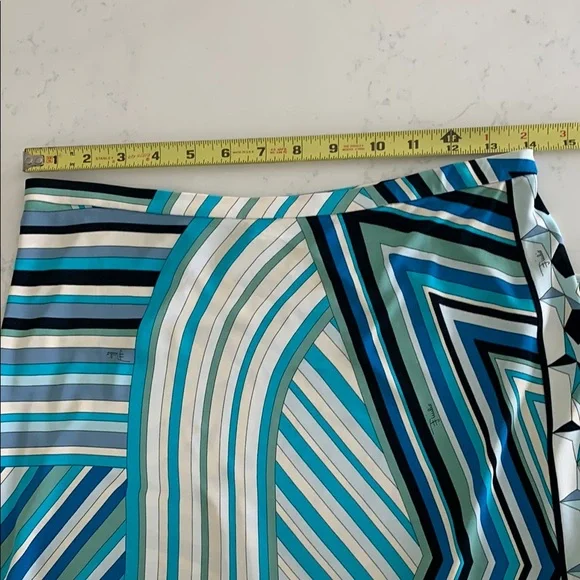 Striped Blue and White Midi Skirt - Picture 11 of 13